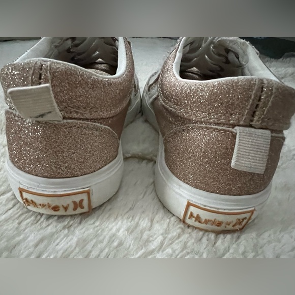 Hurley Girl’s Glitter Light Pink Shoes Size 10 - Picture 6 of 7